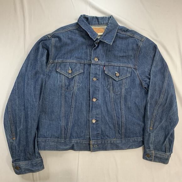 Vtg Levis 60s 70s Denim Jacket Size 50 70505-0217 - Picture 1 of 11